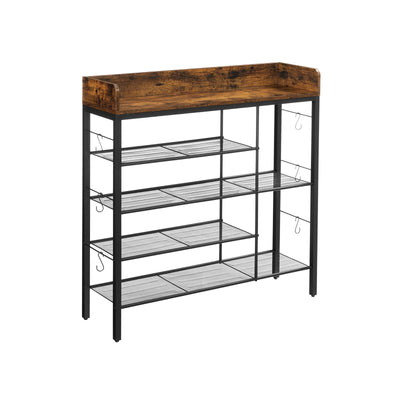 Schoenenrek vintage bruin-zwart | Kymiko
