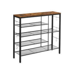 Schoenenrek vintage bruin-zwart | Kymiko