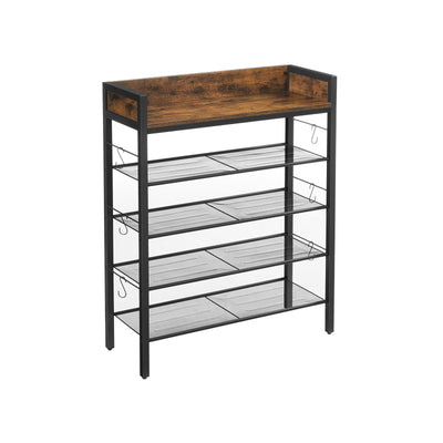 Schoenenrek vintage bruin-zwart | Kymiko