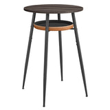 EKHO Collectie - Hoge bartafel met opbergruimte en stijlvolle afwerking – vooraanzicht – beige
