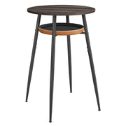 EKHO Collectie - Hoge bartafel met opbergruimte en stijlvolle afwerking – vooraanzicht – beige