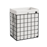 Wasmand met uitneembare waszak en metalen draadframe