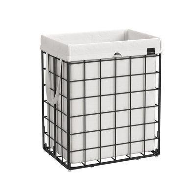 Wasmand met uitneembare waszak en metalen draadframe