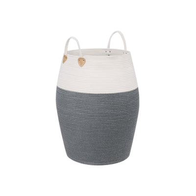 Katoenen touwmand grijsbeige