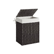 Handgeweven wasmand van synthetisch rotan