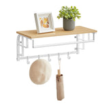 Wandplank met 5 afneembare haken | Kymiko