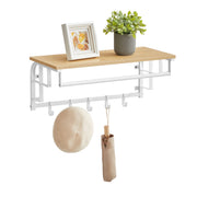 Wandplank met 5 afneembare haken | Kymiko
