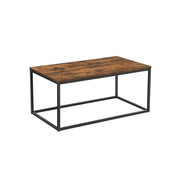 Salontafel met metalen frame vintage bruin-zwart | Kymiko