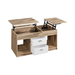 Salontafel met opklapbaar blad en verborgen opbergruimte