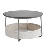 Salontafel met stoffen mand voor extra opbergruimte