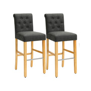 Barstoelen met rugleuning set van 2 | Kymiko