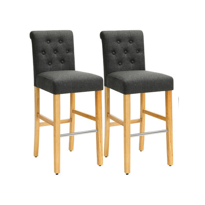 Barstoelen met rugleuning set van 2 | Kymiko