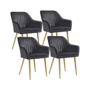 Eetkamerstoelen met armleuningen en metalen poten