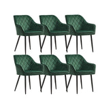 Eetkamerstoelen met armleuningen en fluwelen bekleding | Kymiko