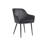 Eetkamerstoelen met armleuningen en fluwelen bekleding