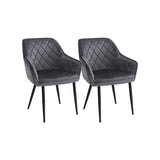 Eetkamerstoelen met armleuningen en fluwelen bekleding | Kymiko