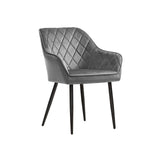 Eetkamerstoelen met armleuningen en fluwelen bekleding | Kymiko