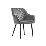 Eetkamerstoelen met armleuningen en fluwelen bekleding