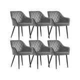 Eetkamerstoelen met armleuningen en fluwelen bekleding | Kymiko