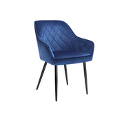 Eetkamerstoelen met armleuningen en fluwelen bekleding