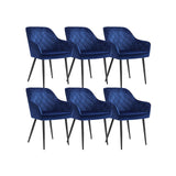 Eetkamerstoelen met armleuningen en fluwelen bekleding | Kymiko