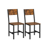 Set van 2 eetkamerstoelen met metalen frame | Kymiko
