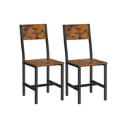 Set van 2 eetkamerstoelen met metalen frame