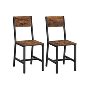 Set van 2 eetkamerstoelen met metalen frame