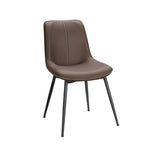 Eetkamerstoel met rugleuning – vooraanzicht – beige licht poot naturel