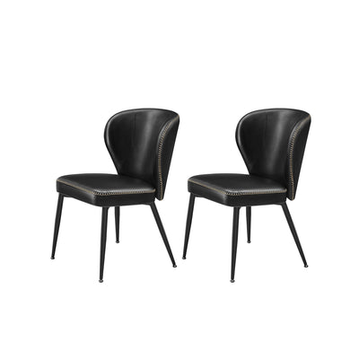 EKHO Collectie - Eetkamerstoelen set van 2 inktzwart