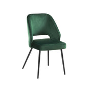 Set van 2 eetkamerstoelen met metalen poten
