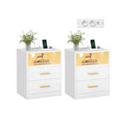 CUSTOS Collectie - Nachtkastje met Oplaadstation en Handige Ledverlichting