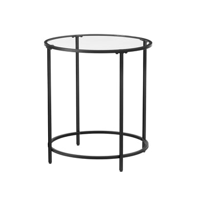 Ronde bijzettafel met metalen frame