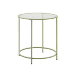 Ronde bijzettafel met metalen frame