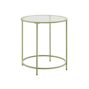 Ronde bijzettafel met metalen frame