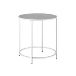 Ronde bijzettafel met metalen frame