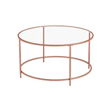 Ronde bijzettafel met metalen frame | Kymiko