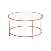 Ronde bijzettafel met metalen frame | Kymiko