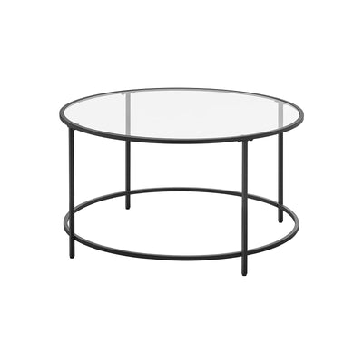 Ronde bijzettafel met metalen frame | Kymiko