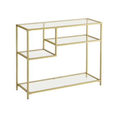 Consoletafel van glas en metaal | Kymiko