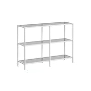 Consoletafel van gehard glas met metalen frame