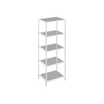 Smalle glasplank met stalen frame