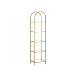 Plank van gehard glas met metalen structuur | Kymiko