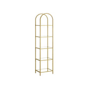 Plank van gehard glas met metalen structuur | Kymiko