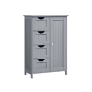 Badkamermeubel met 4 lades en 1 kast met verstelbare plank