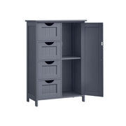 Badkamermeubel met 4 lades en 1 kast met verstelbare plank