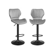 Set van 2 barstoelen lichtgrijs | Kymiko