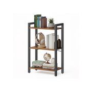 Boekenkast met 4 lagen en open planken – vooraanzicht – beige