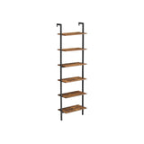 Staande plank in industriële stijl met 6 planken | Kymiko