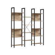 Boekenkast met 14 planken en metalen frame